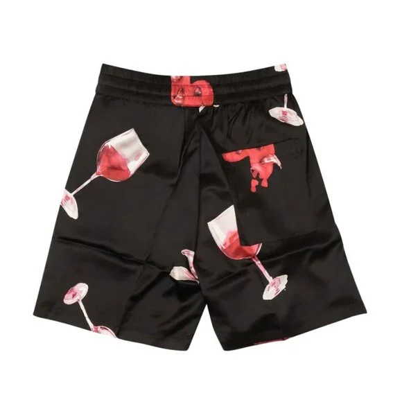 NAHMIAS Fine Wine Silk Shorts